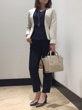 「a.v.v（アーヴェヴェ）のアイテム（セットアップ）」を使った、hanakoさん（レディース・158cm）の冬コーディネート