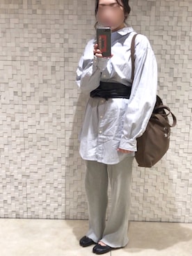 「DHOLIC（ディーホリック）のアイテム（ベルト）」を使った、ayumiさん（レディース・165cm）の秋コーディネート