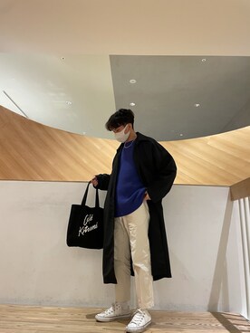 ニット セーターを使った 紫 のメンズ人気ファッションコーディネート Wear