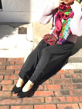 「H&M（エイチ・アンド・エム）のアイテム（ニット/セーター）」を使った、ECスタッフ１さん（レディース・159cm）の冬コーディネート