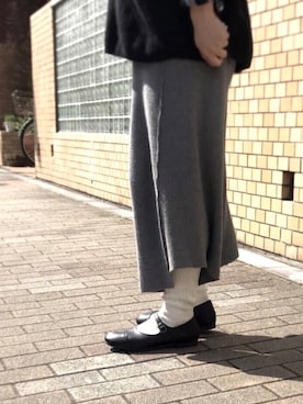 「晴雨兼用」｜「アイテム（その他）」を使った、ECスタッフ１さん（レディース・159cm）の冬コーディネート