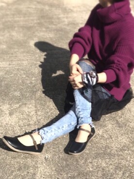 「UNDERCOVER（アンダーカバー）のアイテム」を使った、ECスタッフ１さん（レディース・159cm）の冬コーディネート