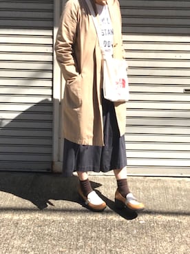 「サコッシュ」｜「アイテム（ノーカラージャケット）」を使った、ECスタッフ１さん（レディース・159cm）の春コーディネート
