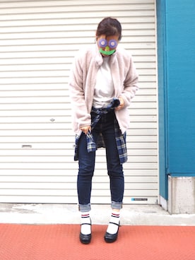 「UNIQLO（ユニクロ）のアイテム（ブルゾン）」を使った、ECスタッフ１さん（レディース・159cm）の秋コーディネート