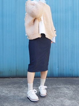 ECスタッフ１さん（レディース・159cm）の冬コーディネート