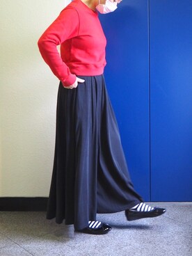 ECスタッフ１さん（レディース・159cm）の冬コーディネート