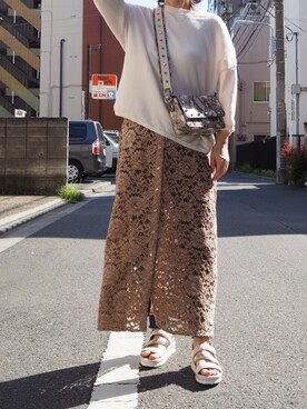 ECスタッフ１さん（レディース・159cm）の春コーディネート