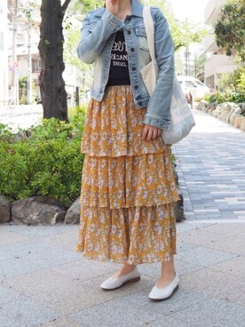 「平成最後のWEARISTAセンバツ」｜「アイテム（デニムジャケット）」を使った、ECスタッフ１さん（レディース・159cm）の春コーディネート