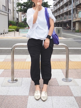 「cava cava（サヴァサヴァ）のアイテム」を使った、ECスタッフ１さん（レディース・159cm）の夏コーディネート