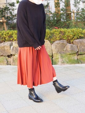 「cava cava（サヴァサヴァ）のアイテム」を使った、ECスタッフ１さん（レディース・159cm）の秋コーディネート