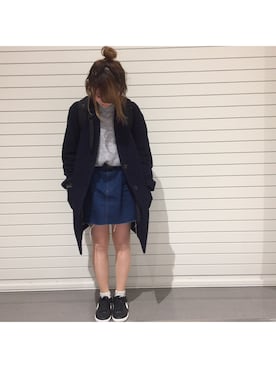 「gray」｜「アイテム（その他アウター）」を使った、integral.さん（レディース・156cm）の春コーディネート