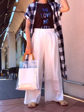 「百道浜」｜「アイテム（その他）」を使った、PICCIN  百道浜店さん（レディース・158cm）の夏コーディネート