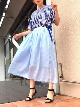 「BE NEAT（ビーニート）のアイテム」を使った、PICCIN  百道浜店さん（レディース・158cm）の夏コーディネート