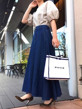「piccin」｜「アイテム（その他）」を使った、PICCIN  百道浜店さん（レディース・158cm）の夏コーディネート