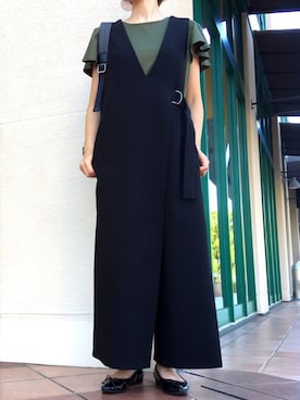 「piccin」｜「アイテム（オールインワン・サロペット）」を使った、PICCIN  百道浜店さん（レディース・158cm）の夏コーディネート
