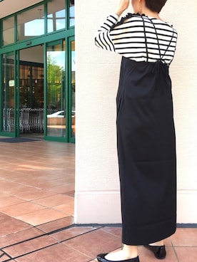 「piccin」｜「アイテム（ジャンパースカート）」を使った、PICCIN  百道浜店さん（レディース・158cm）の夏コーディネート