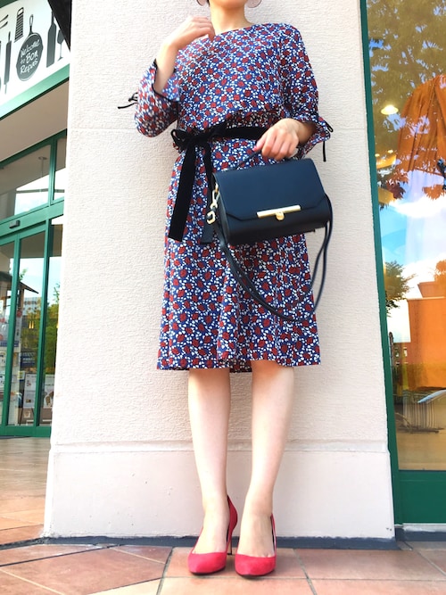 PICCIN ワンピース レトロフラワープリントワンピース : ZOZOTOWN