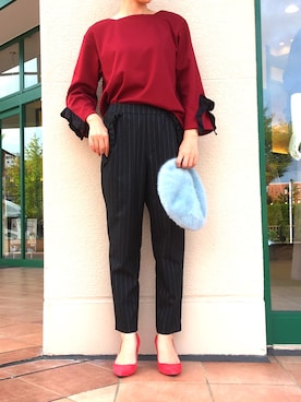「piccin」｜「アイテム（ハンチング/ベレー帽）」を使った、PICCIN  百道浜店さん（レディース・158cm）の秋コーディネート