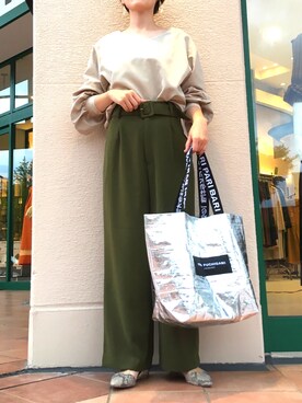 「piccin」｜「アイテム（その他）」を使った、PICCIN  百道浜店さん（レディース・158cm）の秋コーディネート