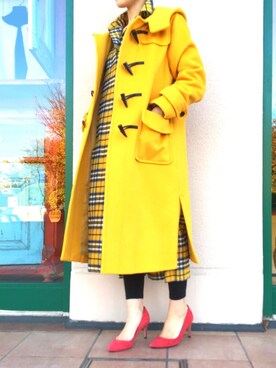 「piccin」｜「アイテム（ダッフルコート）」を使った、PICCIN  百道浜店さん（レディース・158cm）の秋コーディネート