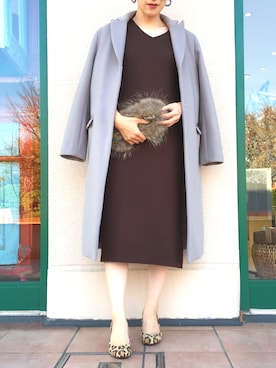 「piccin」｜「アイテム（チェスターコート）」を使った、PICCIN  百道浜店さん（レディース・158cm）の秋コーディネート