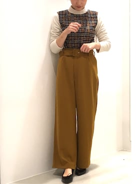 「PICCIN（ピッチン）のアイテム」を使った、PICCIN  百道浜店さん（レディース・158cm）の冬コーディネート