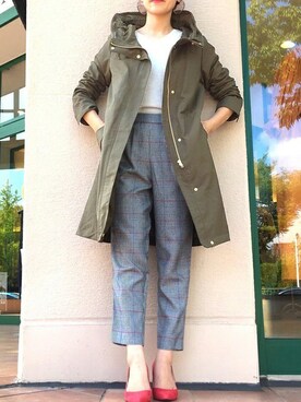 「piccin」｜「アイテム（モッズコート）」を使った、PICCIN  百道浜店さん（レディース・158cm）の秋コーディネート