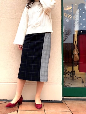 「PICCIN（ピッチン）のアイテム」を使った、PICCIN  百道浜店さん（レディース・158cm）の冬コーディネート