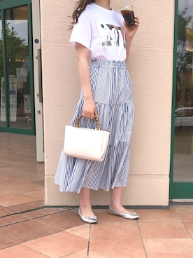 「PICCIN（ピッチン）のアイテム」を使った、PICCIN  百道浜店さん（レディース・157cm）の夏コーディネート