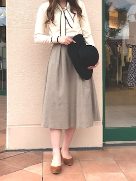 「PICCIN（ピッチン）のアイテム」を使った、PICCIN  百道浜店さん（レディース・158cm）の秋コーディネート