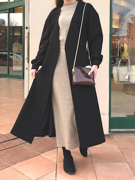 「piccin」｜「アイテム（トレンチコート）」を使った、PICCIN  百道浜店さん（レディース・160cm）の冬コーディネート
