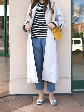 「piccin」｜「アイテム（トレンチコート）」を使った、PICCIN  百道浜店さん（レディース・158cm）の冬コーディネート