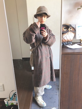 「アイテム（ステンカラーコート）」を使った、ホタテさん（メンズ・156cm・20代）の秋コーディネート