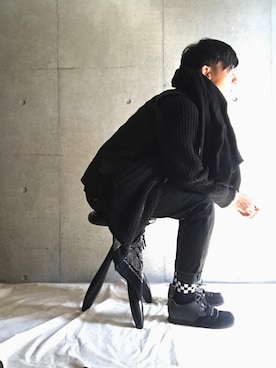 「UNUSED」｜「アイテム（その他）」を使った、Sさん（メンズ・169cm）の冬コーディネート