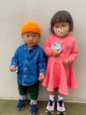 「KENZO」｜「アイテム（ワンピース/ドレス）」を使った、MASAさん（キッズ・80cm）の冬コーディネート
