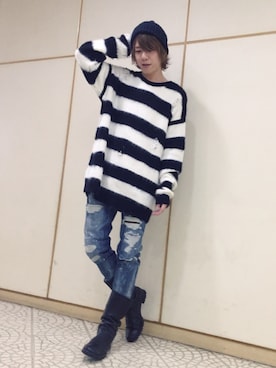 「ブーツインスタイル」｜ムラジュンさん（メンズ・172cm）の冬コーディネート