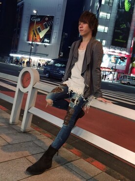 「GLAMB by glamb（グラムバイグラム）のアイテム（トップス）」を使った、ムラジュンさん（メンズ・172cm）の春コーディネート