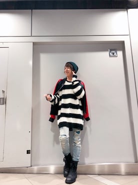 「ZARA MANのアイテム（ブルゾン）」を使った、ムラジュンさん（メンズ・172cm）の秋コーディネート