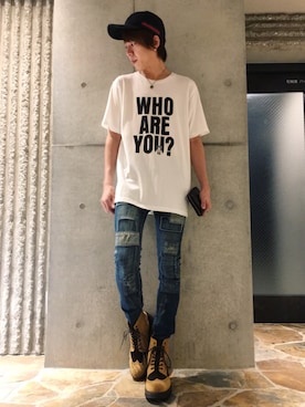 「Ann DEMEULEMEESTER（アンドゥムルメステール）のアイテム（財布/小物）」を使った、ムラジュンさん（メンズ・172cm）の夏コーディネート