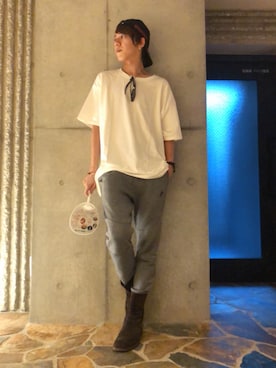 「アイテム（ピアス（片耳用））」を使った、ムラジュンさん（メンズ・172cm）の夏コーディネート