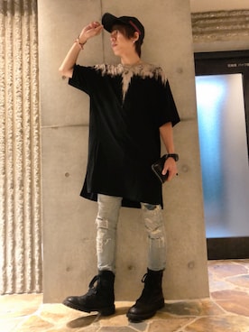「Ann DEMEULEMEESTER（アンドゥムルメステール）のアイテム（財布/小物）」を使った、ムラジュンさん（メンズ・172cm）の秋コーディネート