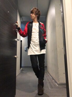 「ZARA MANのアイテム（ブルゾン）」を使った、ムラジュンさん（メンズ・172cm）の秋コーディネート