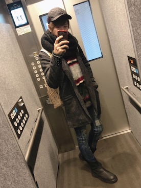 「GLAMB by glamb（グラムバイグラム）のアイテム（ジャケット/アウター）」を使った、ムラジュンさん（メンズ・172cm）の冬コーディネート