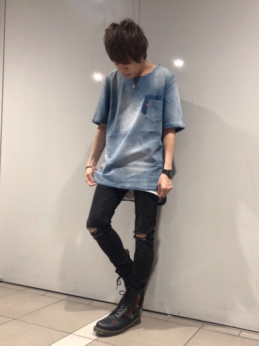 ムラジュンさんの「Brian knit denim SH（glamb）」を使ったコーディネート