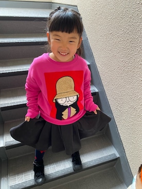 「Little Marc Jacobs（リトルマークジェイコブス）のアイテム（スウェット）」を使った、rihito★mahatoさん（キッズ・110cm）の冬コーディネート