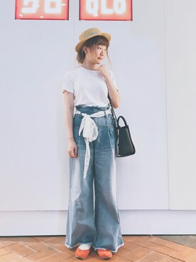 「SPAO（スパオ）のアイテム（キャップ）」を使った、KiKi キキ さん（レディース・161cm）の夏コーディネート