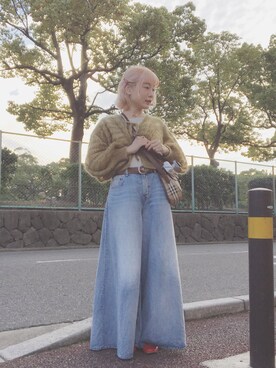 「オーバーサイズ」｜「アイテム（アンサンブル）」を使った、KiKi キキ さん（レディース・161cm）の冬コーディネート