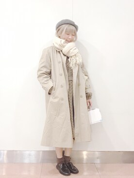 「アイテム（その他トップス、ブラウン系）」を使った、KiKi キキ さん（レディース・161cm）の冬コーディネート