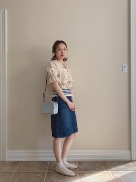 「Honey Salon（ハニーサロン）のアイテム（シャツ/ブラウス）」を使った、LianeDさん（レディース・168cm）の秋コーディネート