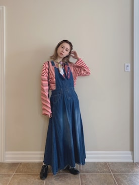 「A.P.C.」｜「アイテム（ワンピース/ドレス）」を使った、LianeDさん（レディース・168cm）の秋コーディネート